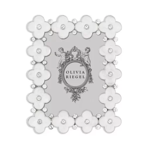 Promo 🤩 Olivia Riegel Enamel Clover 2.5" X 3.5" Frame White 🧨 -Many Online Shop unnamed file 260