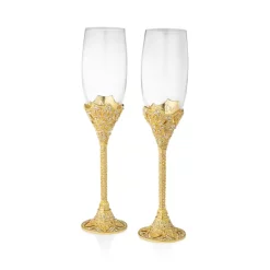 New 🔔 Olivia Riegel Windsor Flute, Set Of 2 Gold 😀 -Many Online Shop unnamed file 69